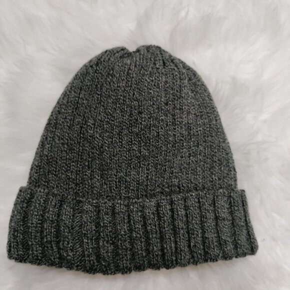 NWT Ben Sherman Men's Dark Gray Thermal Plush Lining Ribbed Knit Beanie Hat - Picture 3 of 8